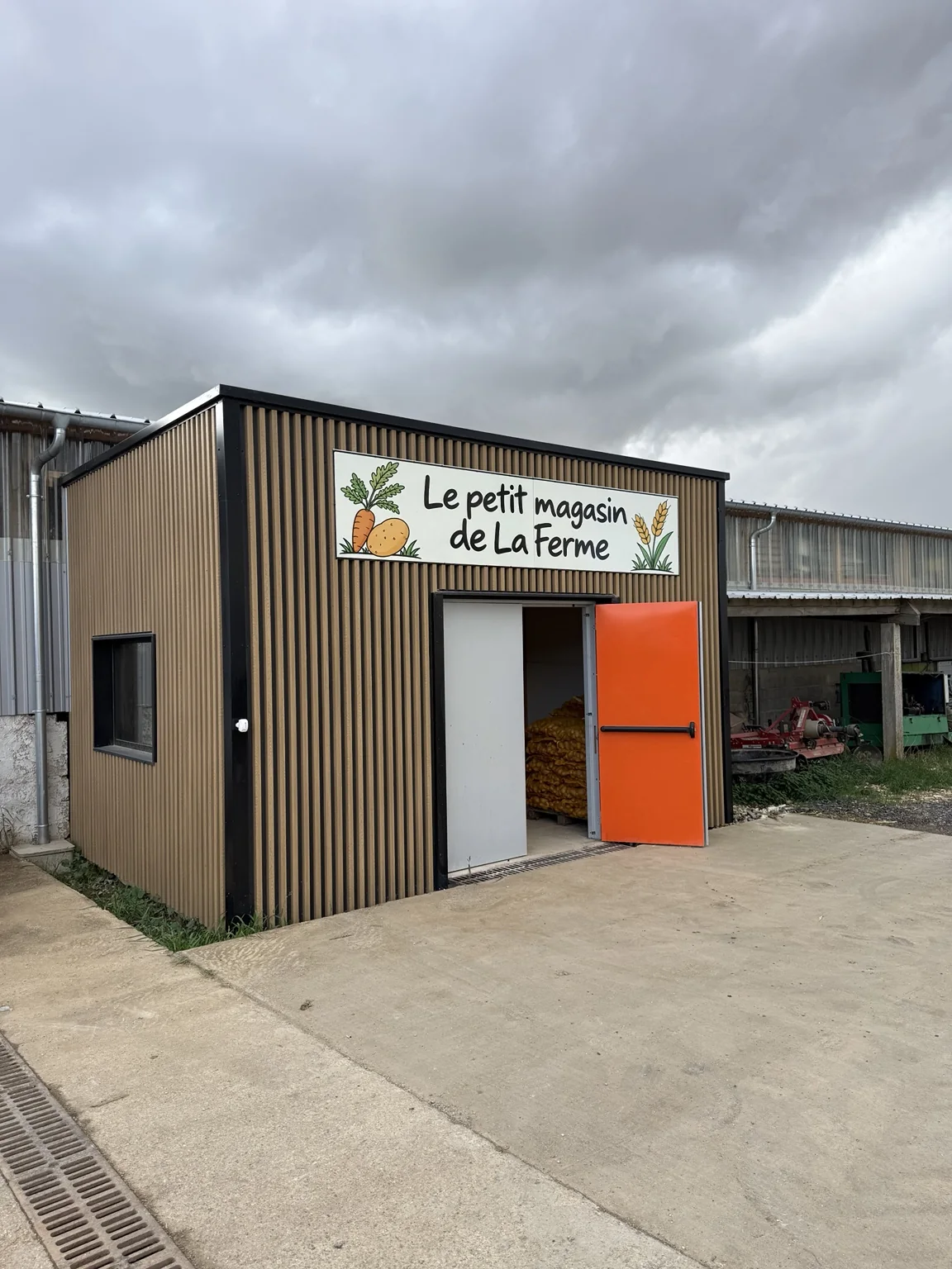Le point d'accueil de la ferme à Tilly-sur-Meuse